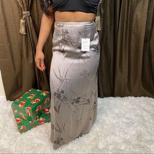 Long Silk Banana Republic Black Skirt